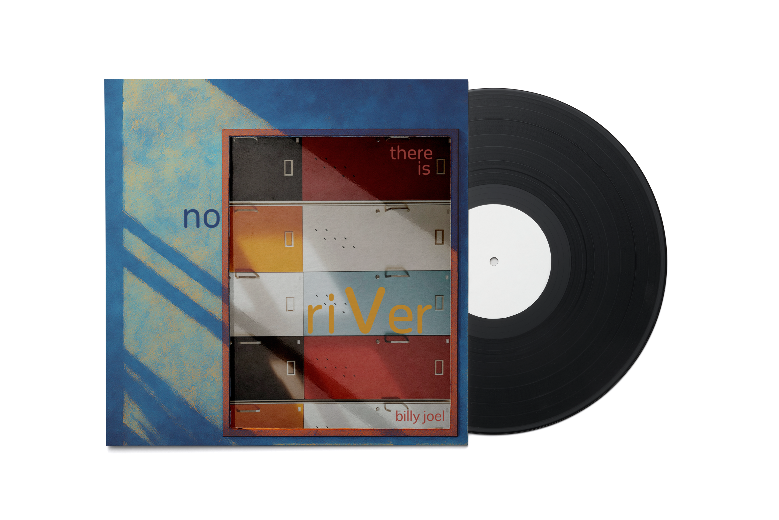 Mockup of Billy Joel album cover.