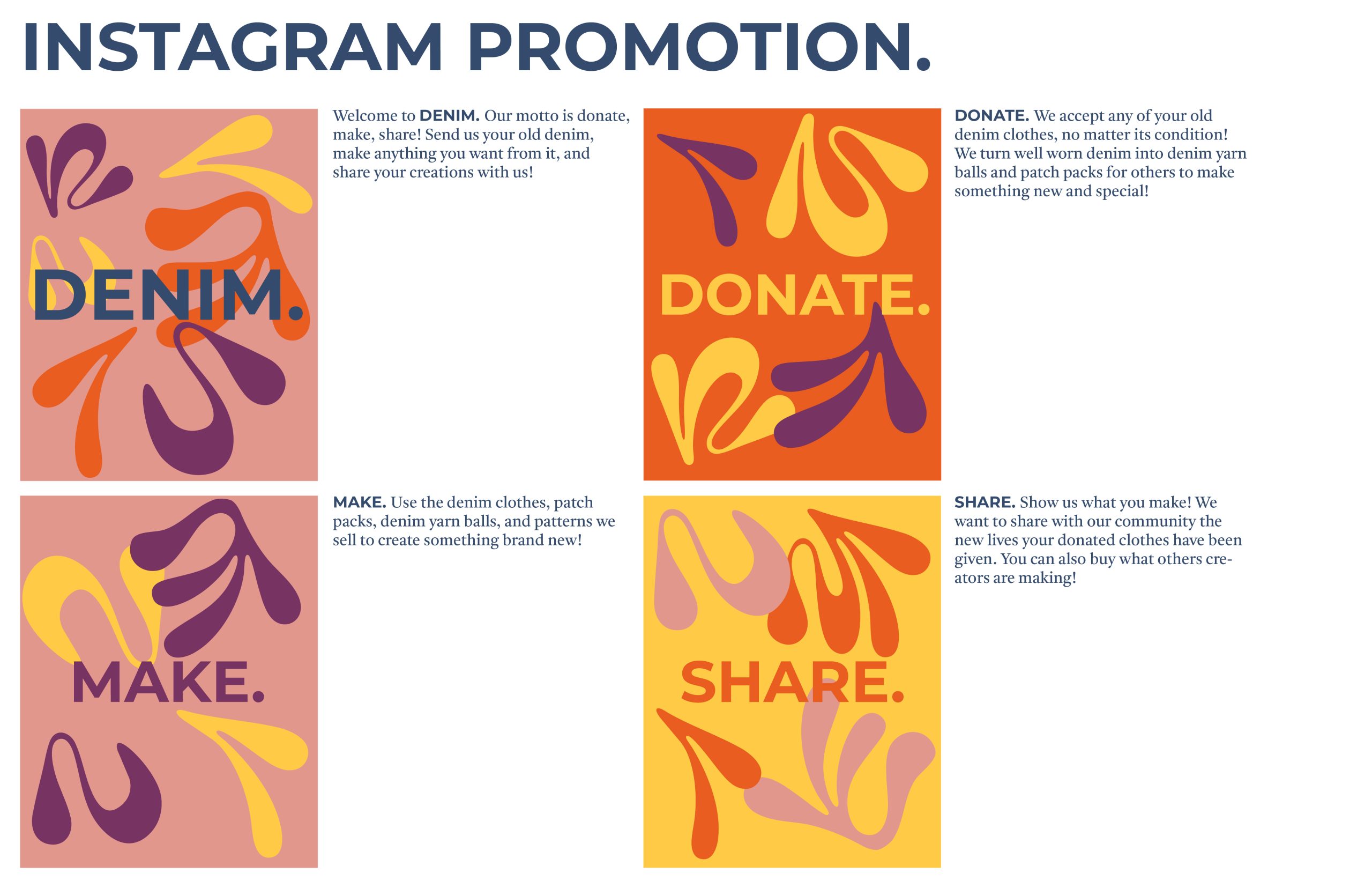 Instagram promotion material. Posts for the online store.